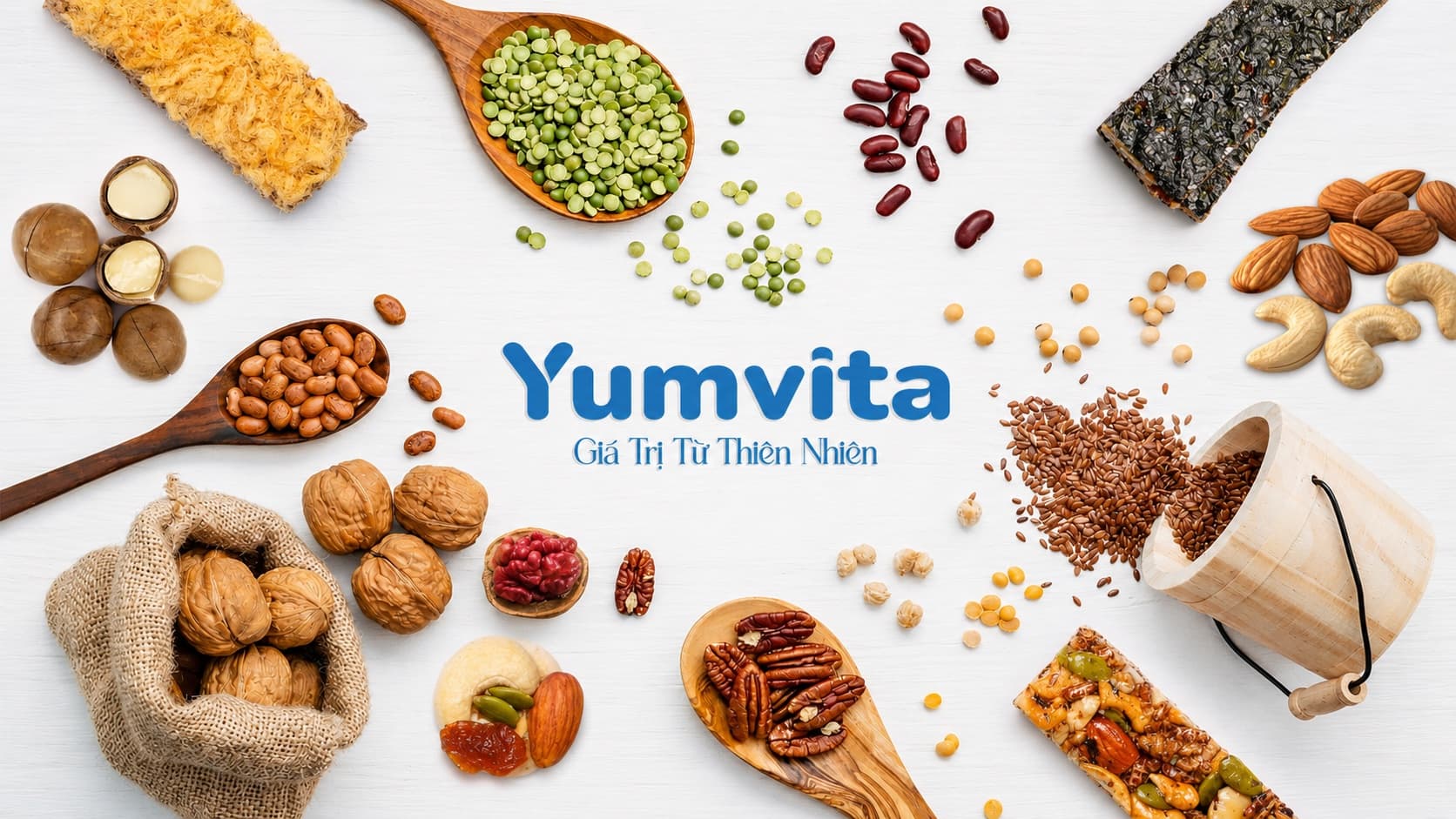 Yumvita — Giá trị từ thiên nhiên: bộ nguyên liệu hạt, đậu, mật ong từ Đắk Lắk