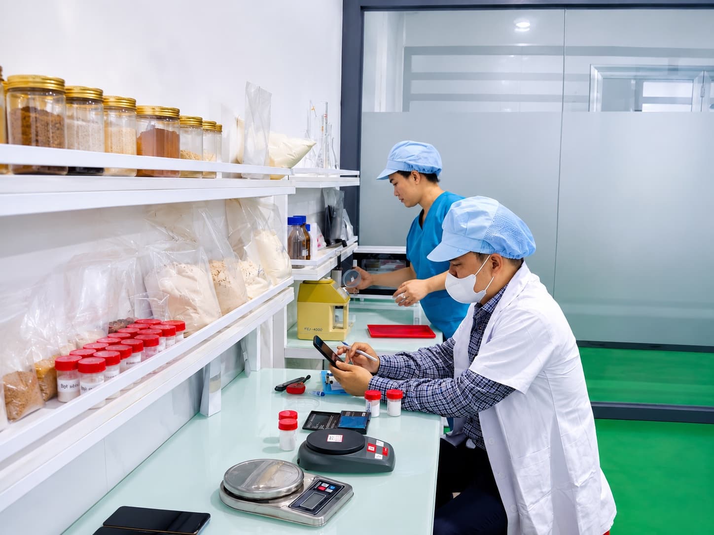 Phòng kiểm định chất lượng tại nhà máy Hala Farm