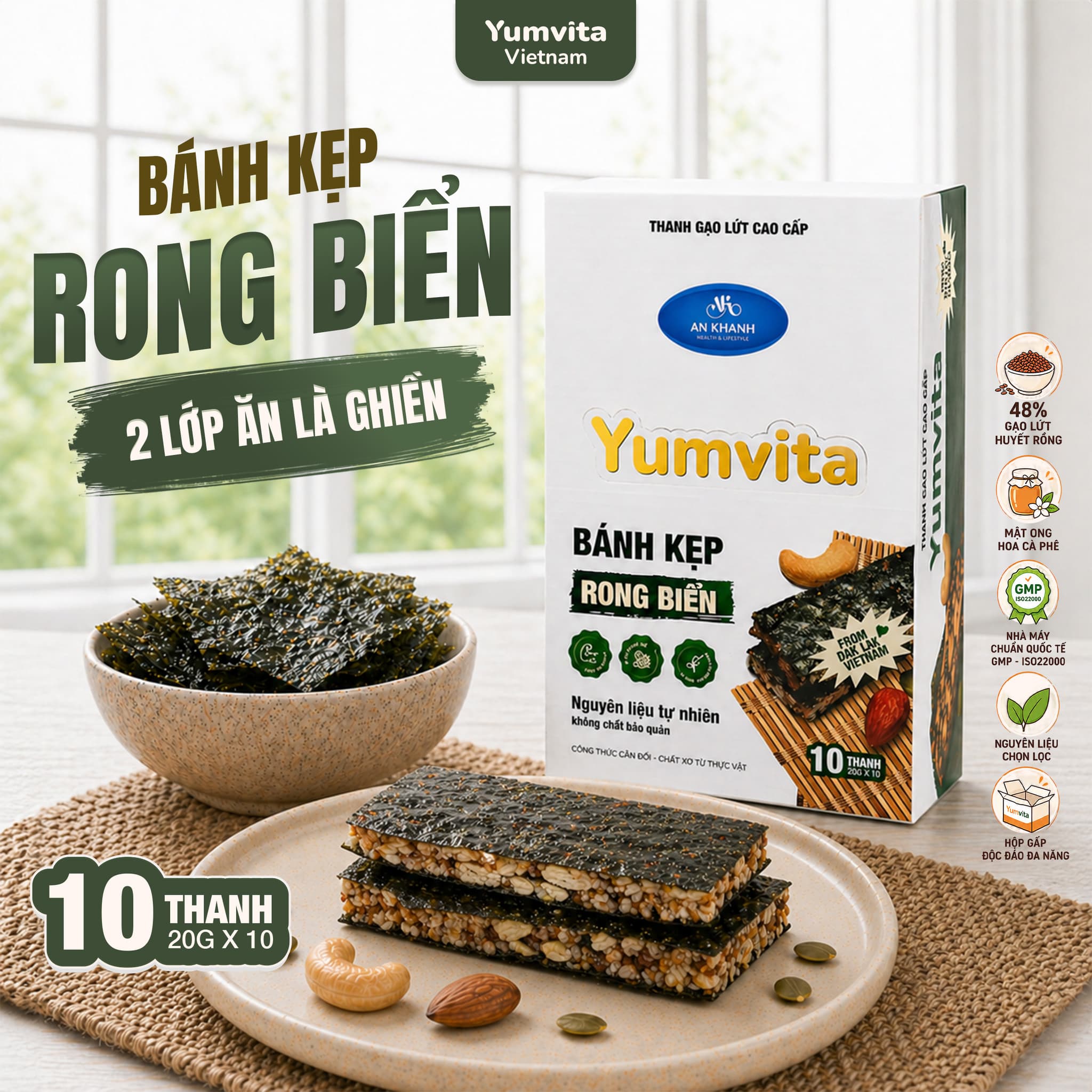 Bánh Kẹp Rong Biển Yumvita — Combo 2 hộp
