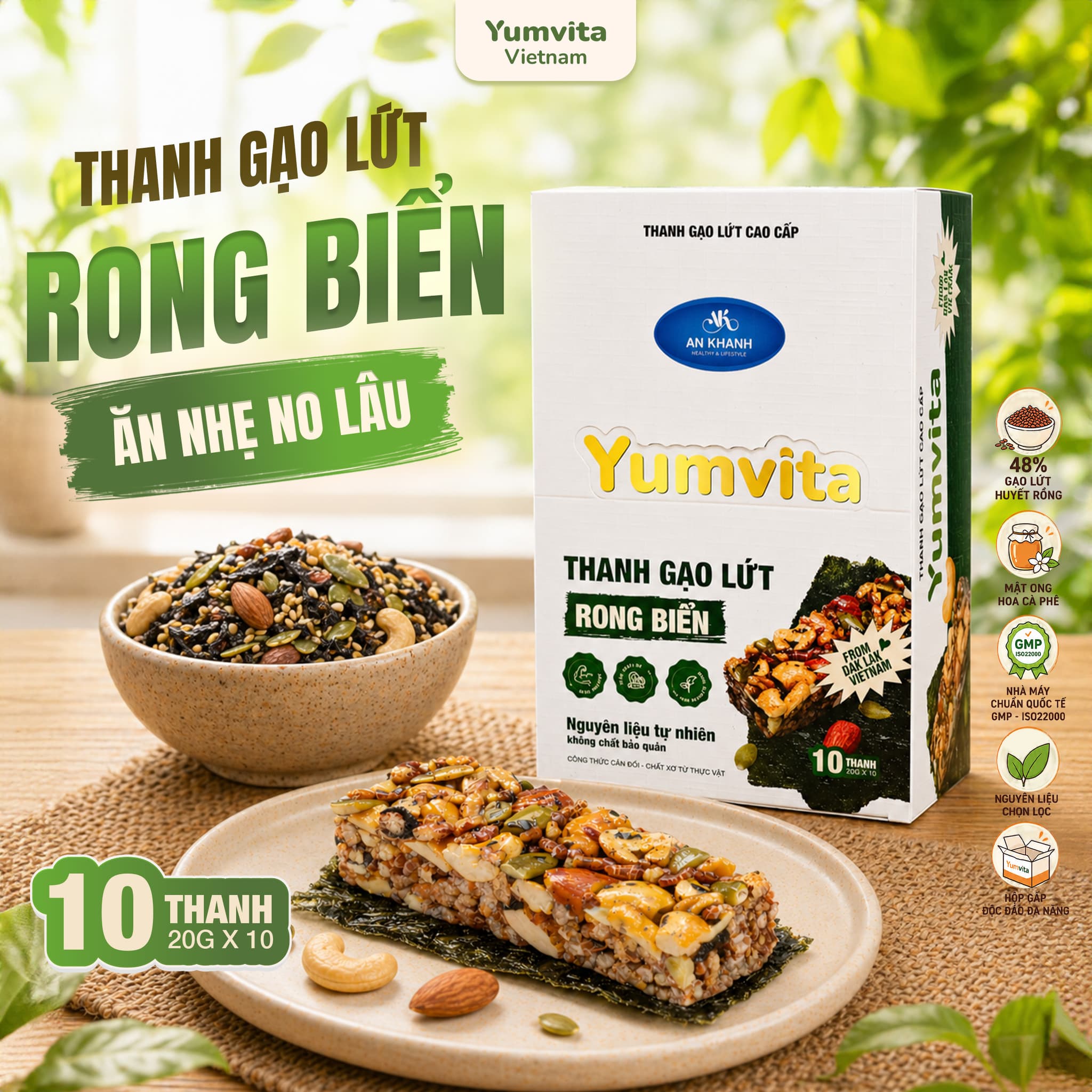 Thanh Gạo Lứt Rong Biển Yumvita